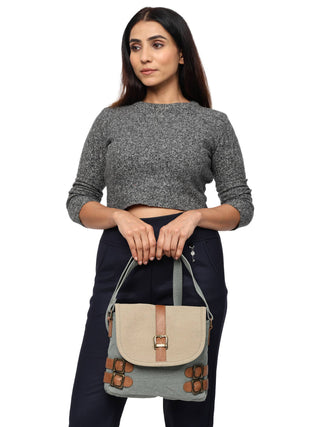 Buckled Up Agean Canvas Crossbody