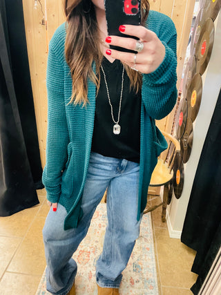 Hunter Green Lola Cardigan