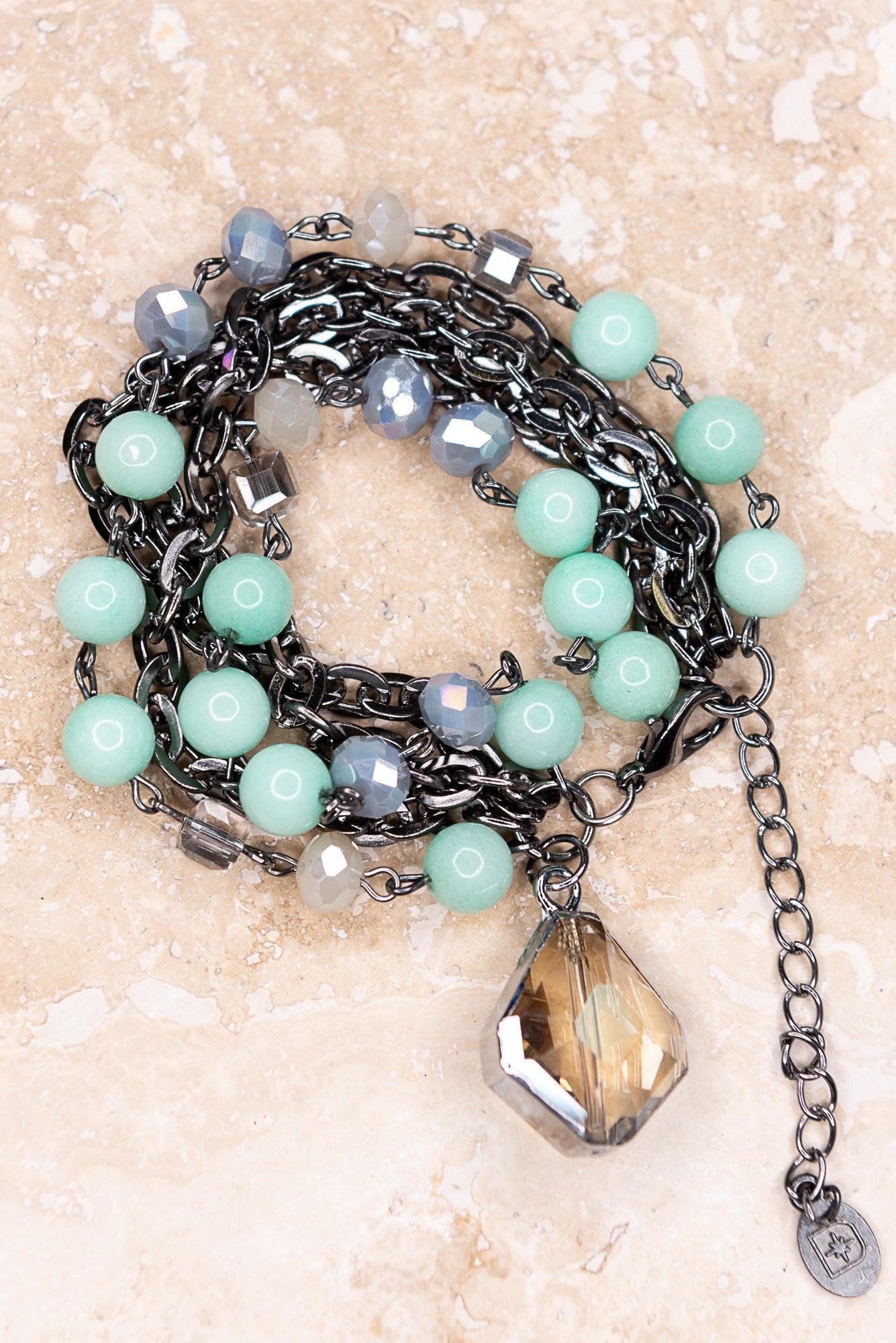 Darla Blue Multi-Strand Chain Bracelet
