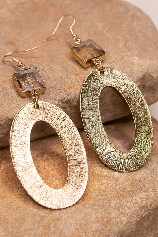 Violeta Oval Dangle Earrings