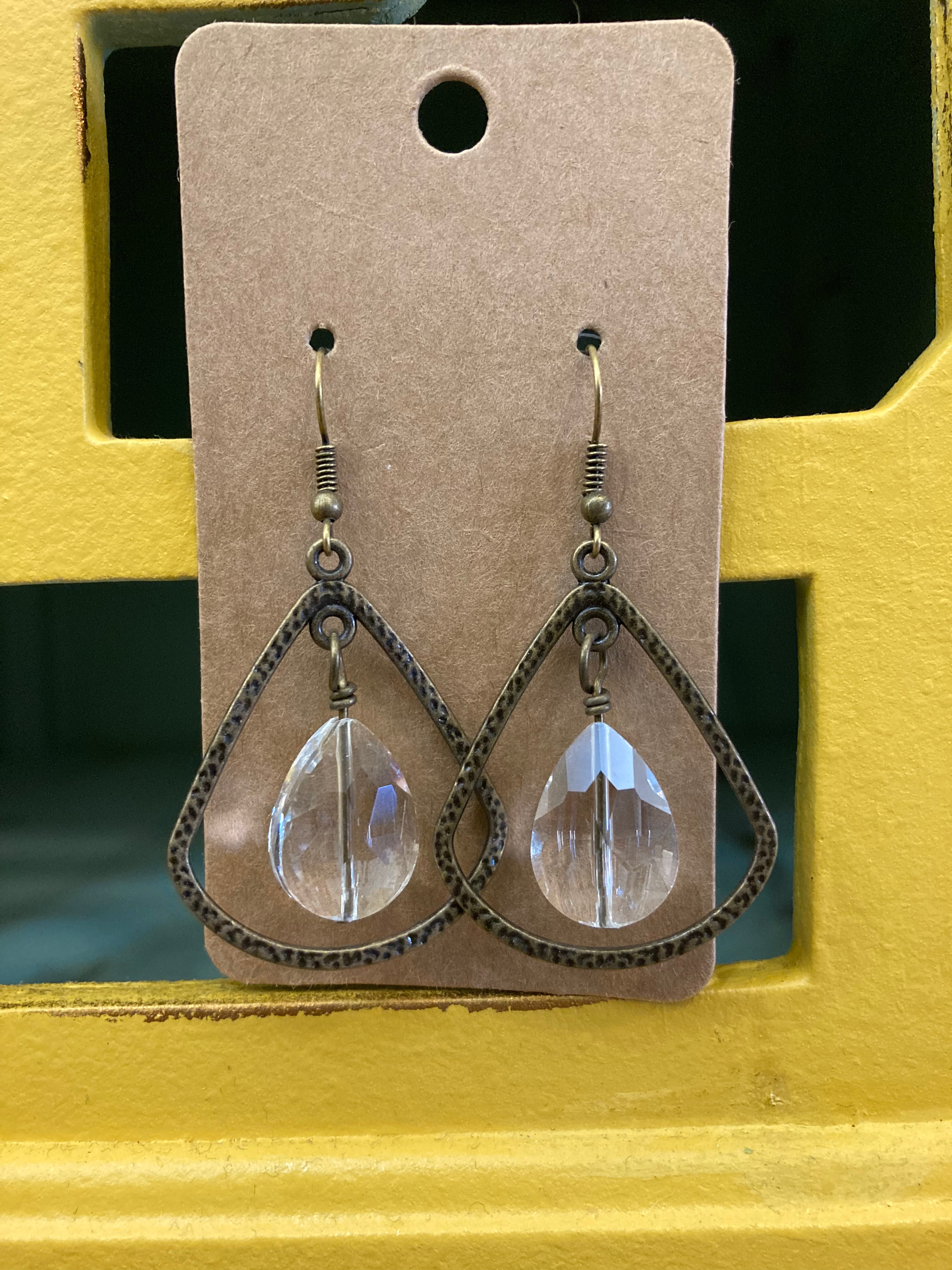 Hammered Teardrop Earring