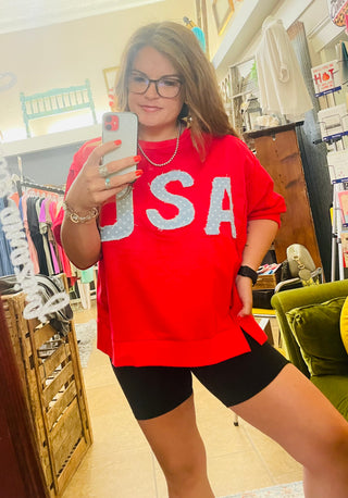 USA Patchwork Top