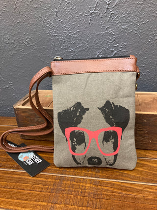 Good Pup Up-Cycled Canvas Crossbody Bag