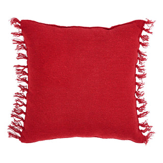 Arendal Red Stripe Fringed  Pillow