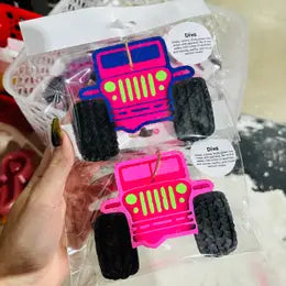 Pink Jeep Car Freshie