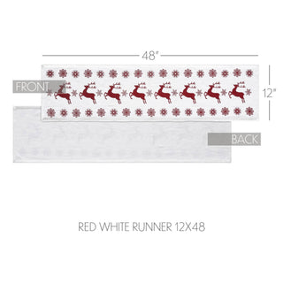 Scandia Snowflake Red White Runner