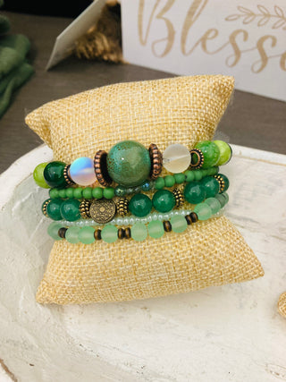 Emerald Bracelet Set