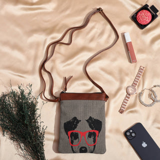 Good Pup Up-Cycled Canvas Crossbody Bag
