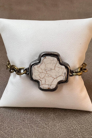 Danica White Stone Bracelet