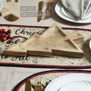 Tree-Shaped Natural Wooden Decorative Tray