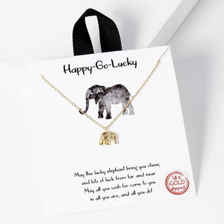 Happy Go Lucky Elephant Necklace