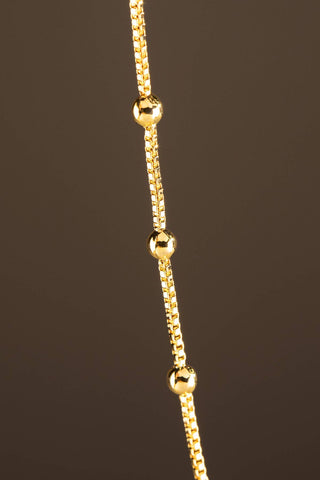 18K Gold Filled Station Necklace