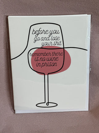 Wine in Prison Greeting Card