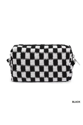 Checkered Make Up Bag