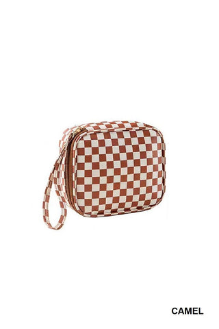 Checkered Grab & Go Accessory Bag