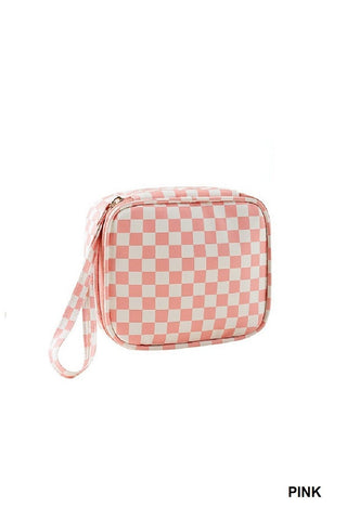 Checkered Grab & Go Accessory Bag