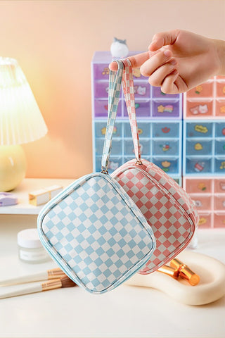 Checkered Grab & Go Accessory Bag
