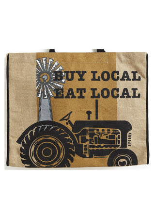 Farm Fresh Burlap Tote Bag