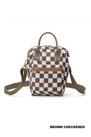 Checkered Convertible Backpack