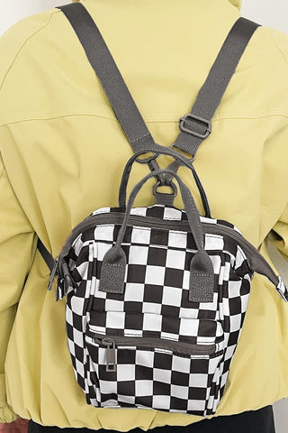 Checkered Convertible Backpack
