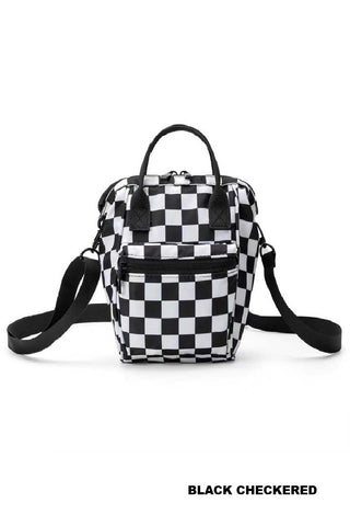 Checkered Convertible Backpack