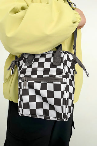 Checkered Convertible Backpack