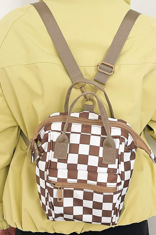 Checkered Convertible Backpack