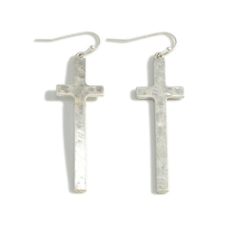 Signs of Faith Cross Earrings