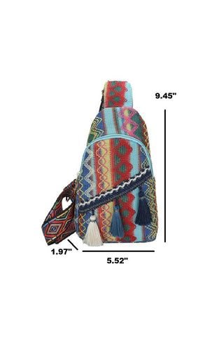 Boho Tassel Sling Bag