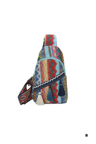 Boho Tassel Sling Bag