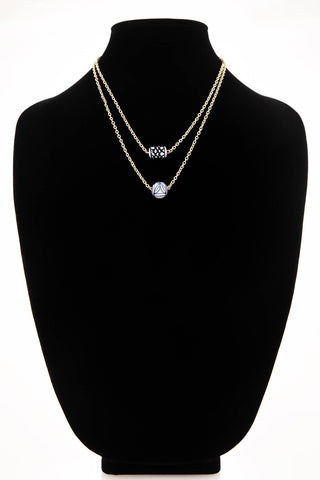 Double Layer Ceramic Bead Necklace