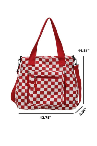 Checkmate Carry All Corduroy Tote Bag