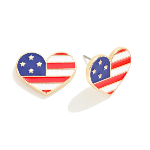 Americana Heart Earrings