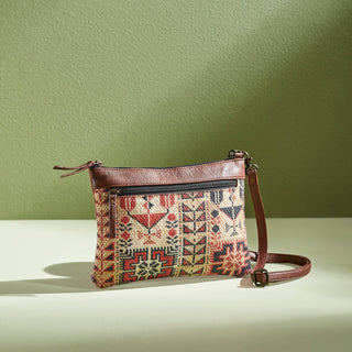 Lola Up-Cycled Canvas Crossbody Bag