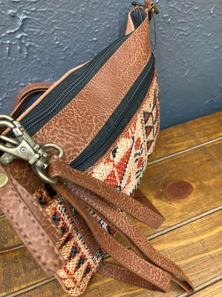 Lola Up-Cycled Canvas Crossbody Bag