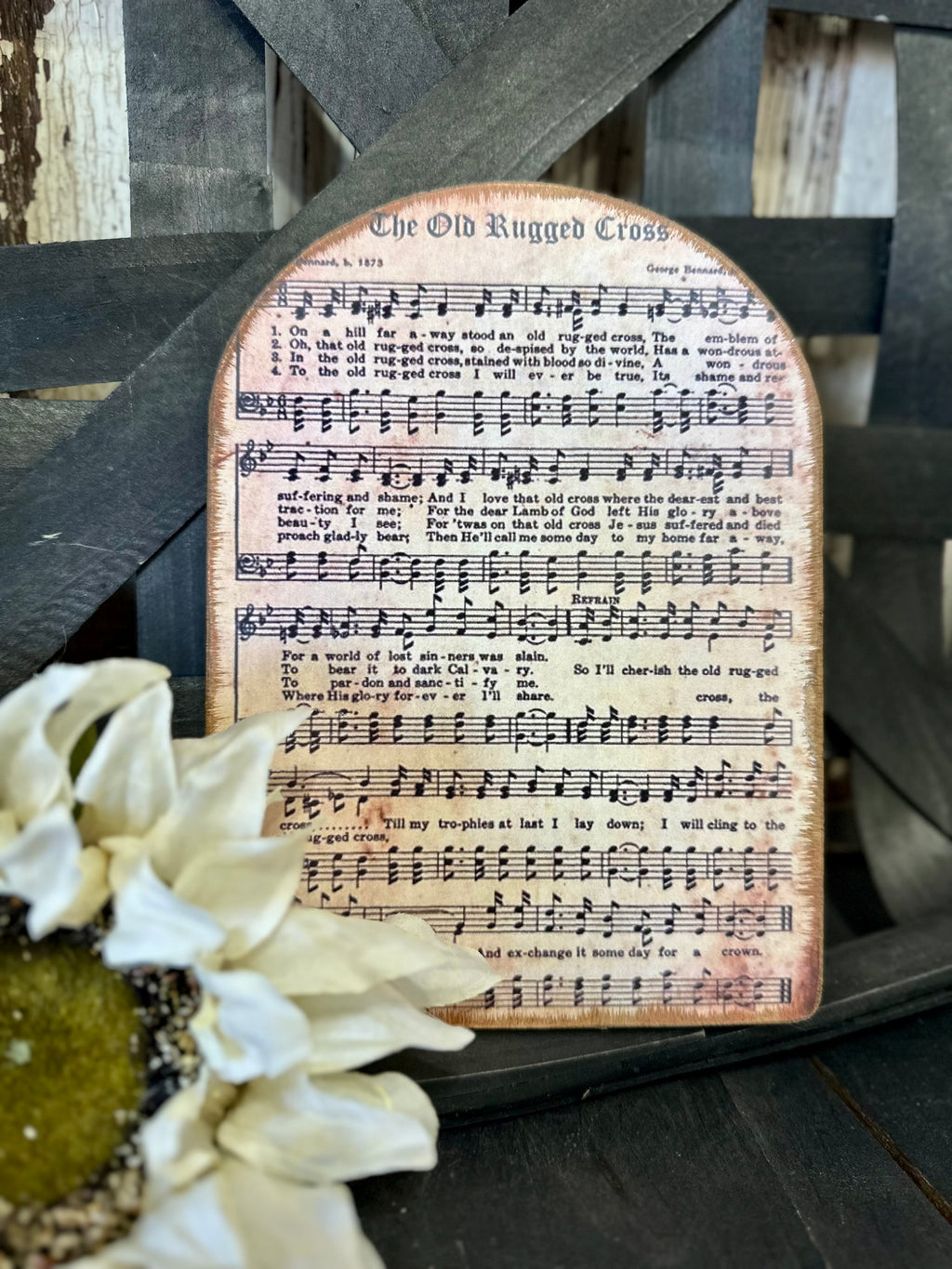 Old Rugged Cross Sign Old Rugged Cross Wooden Sign – Paint Chips & Glitter Boutique
