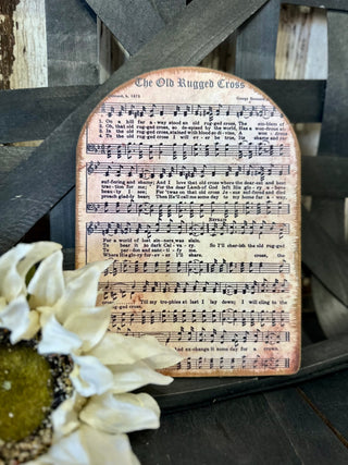 Old Rugged Cross Wooden Sign