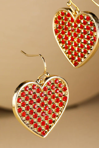 RED HOT Heart Earrings