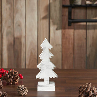 White Washed Wooden Evergreen Tree