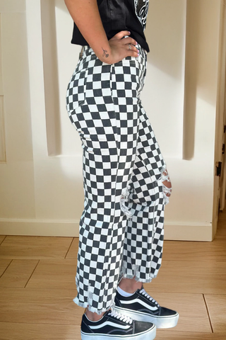 Check 'Em Out Distressed Jeans