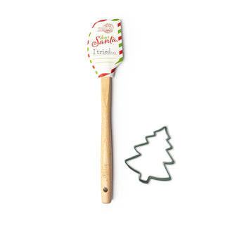 Krumbs Kitchen Christmas Spatula and Cookie Cutter Set