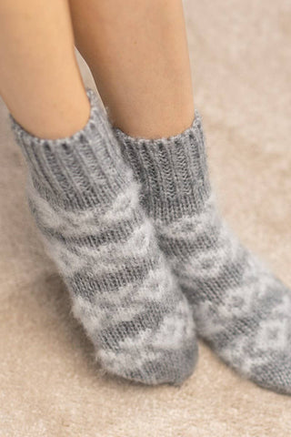 Fuzzy Nordic Socks