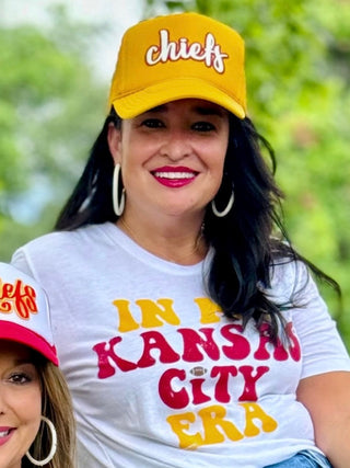 ONLINE EXCLUSIVE ~ Chiefs Puff Ink Trucker Cap by Randi Mahomes