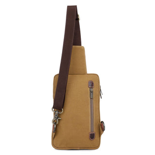 Gracyn Mustard Canvas & Leather Sling Bag