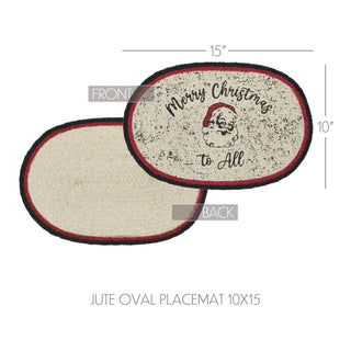 Jolly Ole Santa Jute Oval Placemat