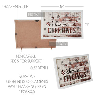 Season's Greetings Ornaments Wall Hanging