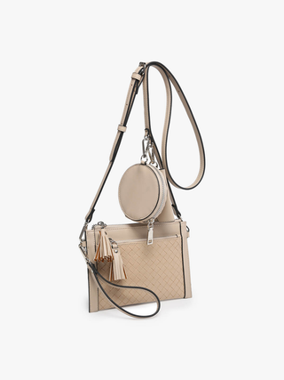 Mirabel Woven Double Zip Crossbody