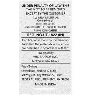 Red Snowflake  Fringed Pillow