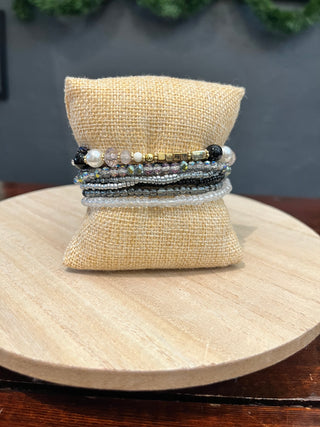 Simple and Sweet Bracelet Set - Pewter