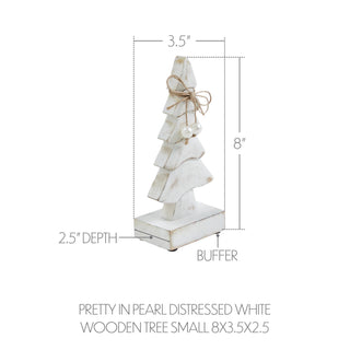 Pretty in Pearl Distressed White Wooden Tree